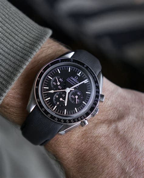 omega speedmaster cloth strap|omega speedmaster leather strap price.